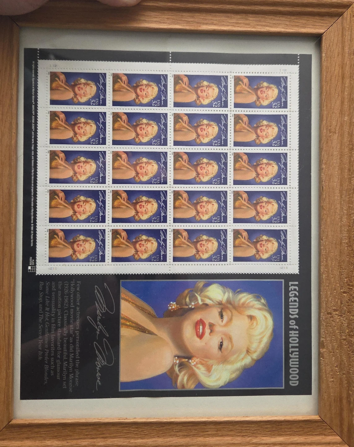 Marilyn Monroe Legends of Hollywood Stamp Sheet