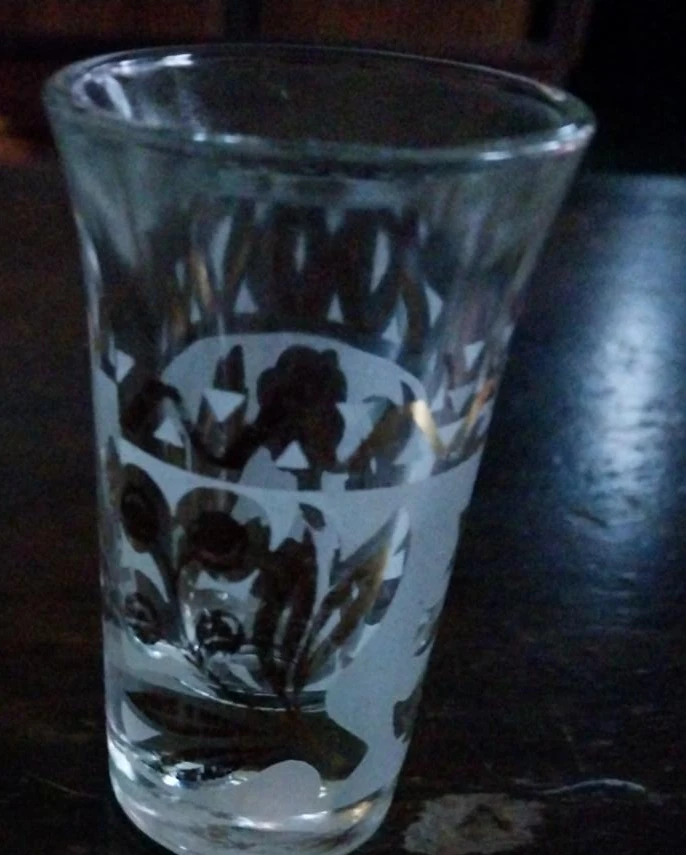 Decorative Shot Glass with Bird and Floral Design 🏆