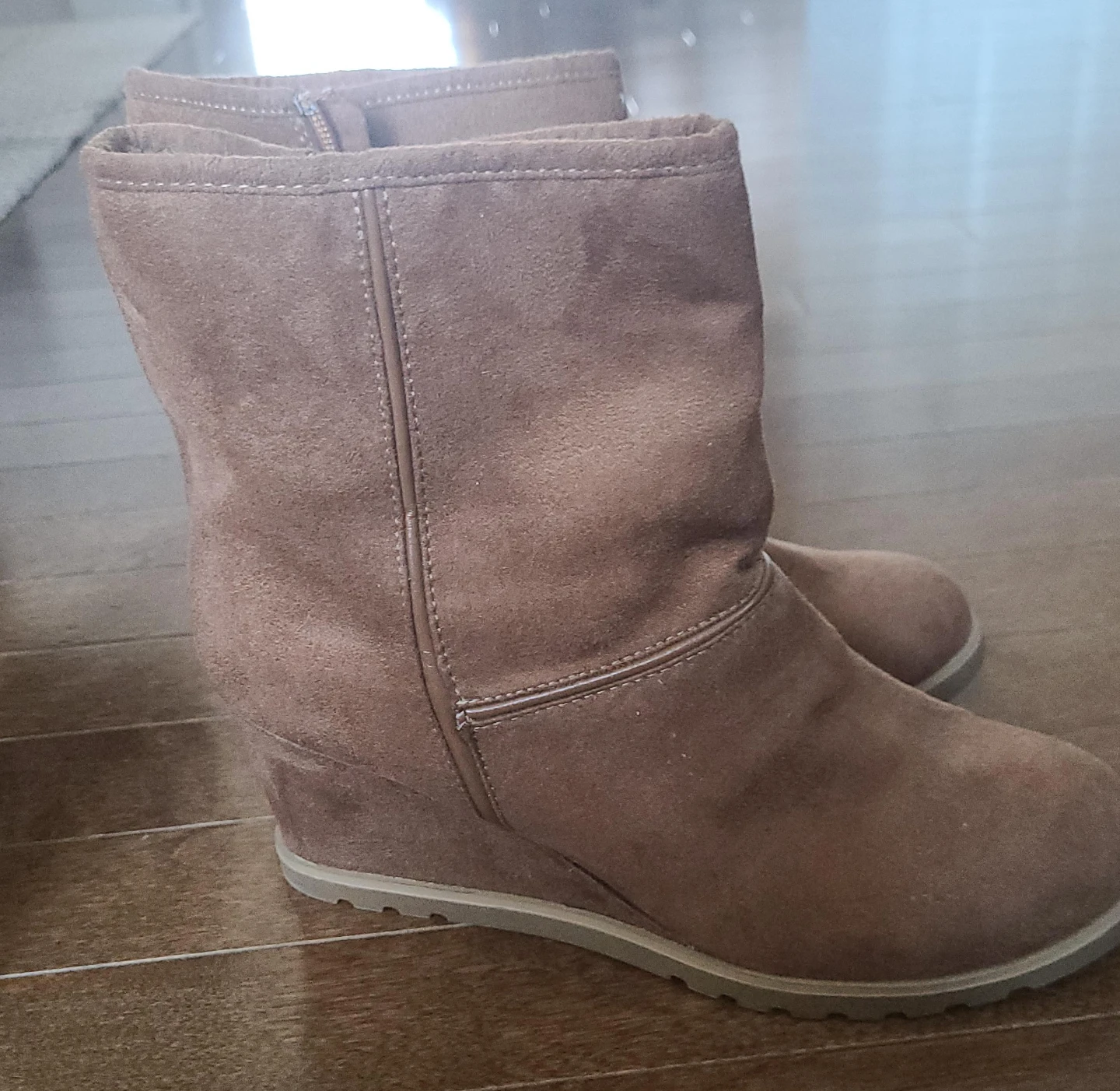 Brown Wedge Boots size 8.5
