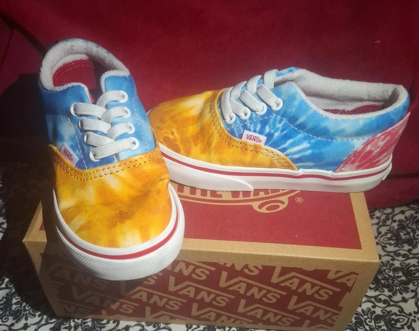 Vans Era Elastic Lace Tie Dye Shoes Toddler Size 8