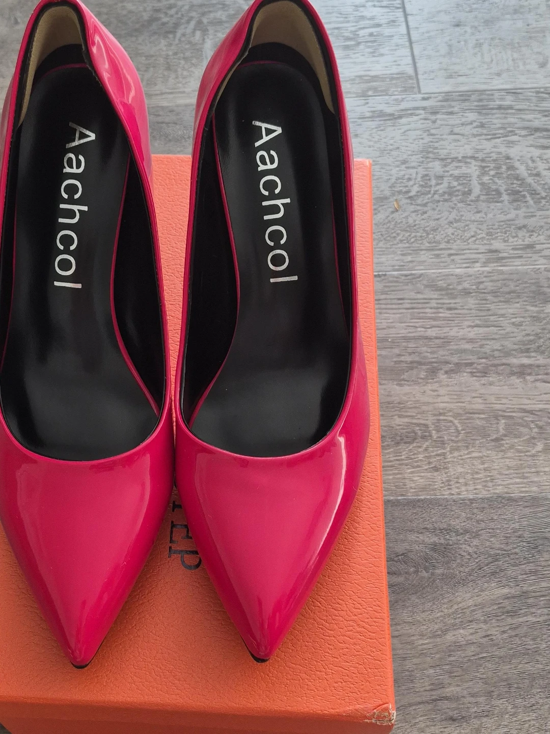 Aachcol Pink Patent Leather Heels Size 7