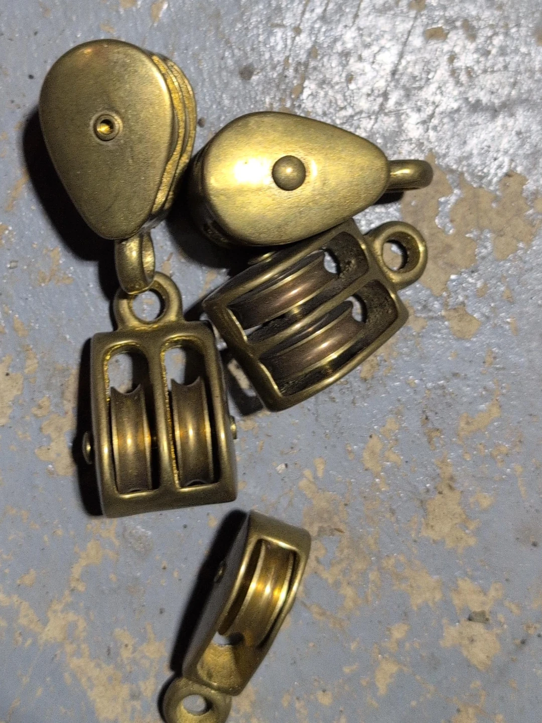 Vintage Brass Pulley Lot