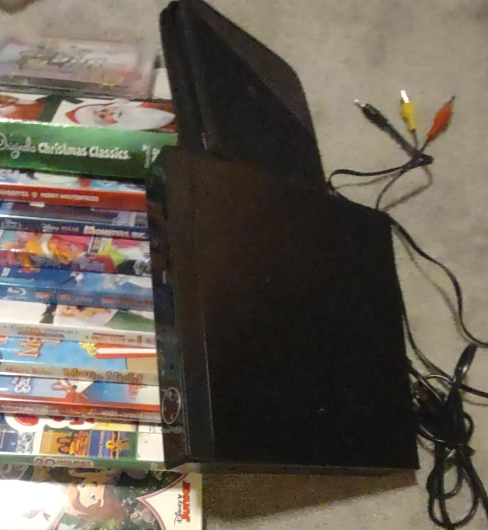 Black DVD Player with Composite Cables