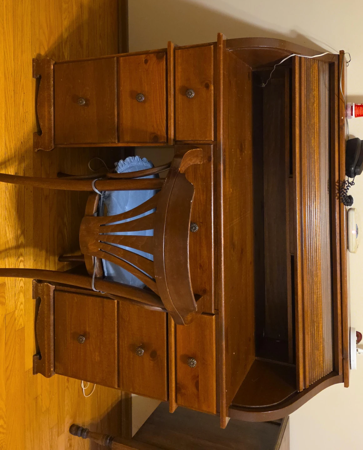 Wooden Secretary Desk roll top