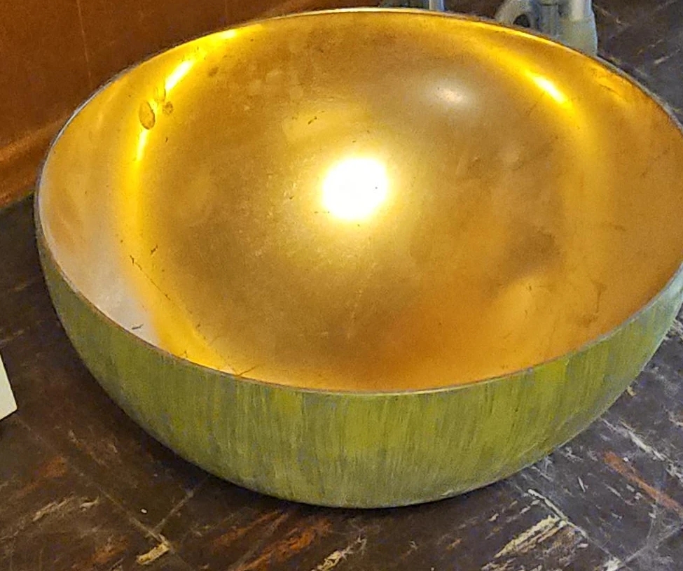 Decorative Gold and Green Bowl