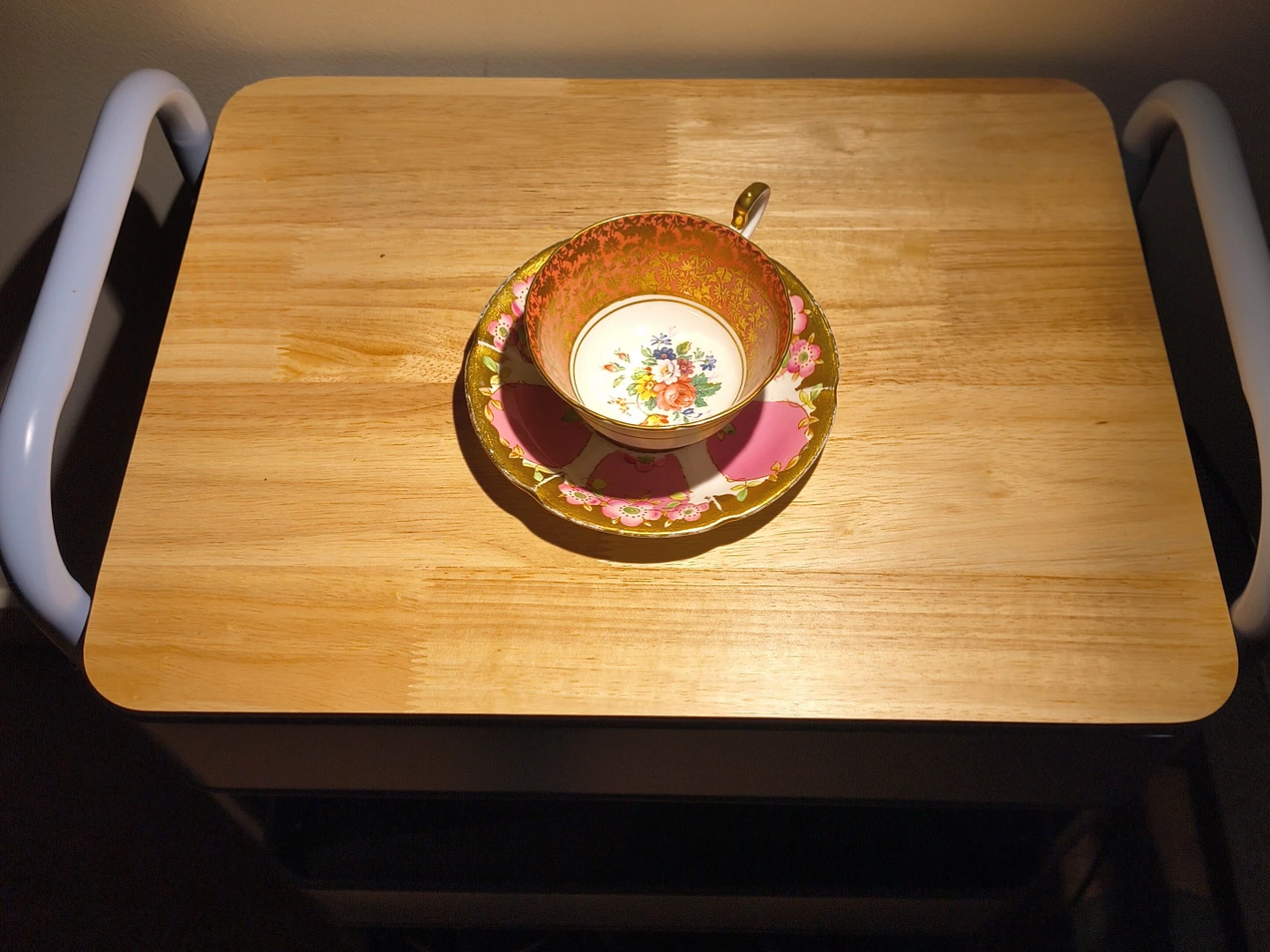 Vintage Floral Teacup and Saucer Set