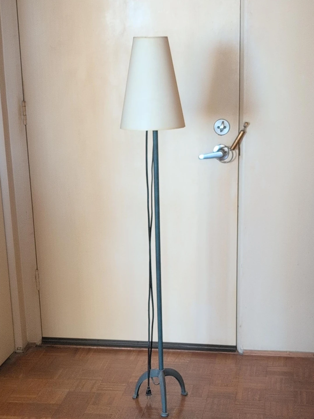 Floor Lamp with Cream Lampshade