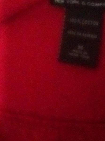 Red NY & Company 100% Cotton Button-Up Shirt - Size M