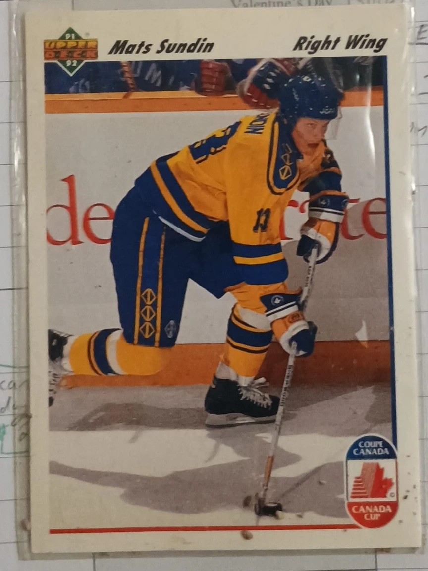 Upper Deck 91-92 Mats Sundin Hockey Card