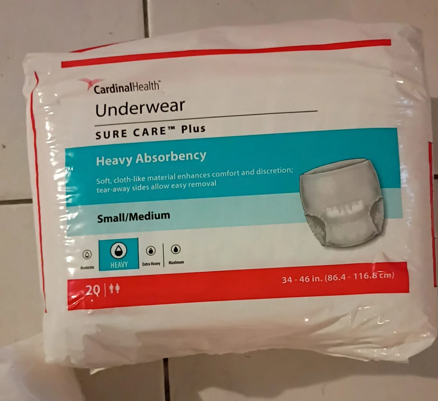 Cardinal Health Sure Care Plus Underwear - Small/Medium (20 ct)