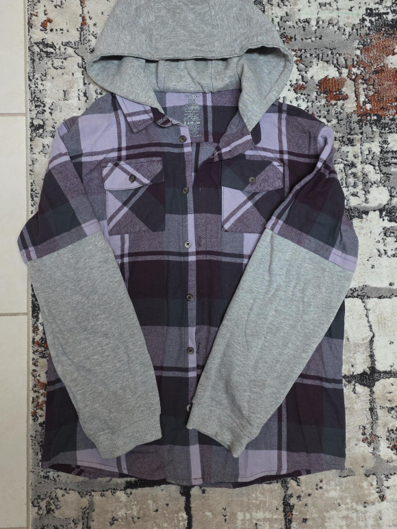 George Flannel Hooded Shirt XL(14/16)