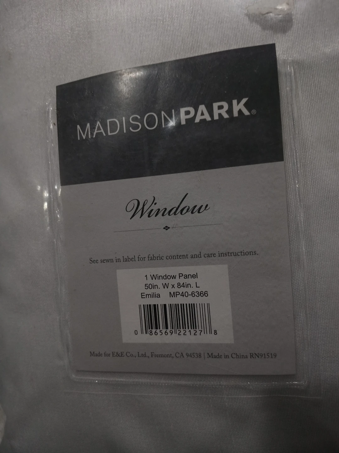 Madison Park Window Panel 50in. W x 84in. L Emilia