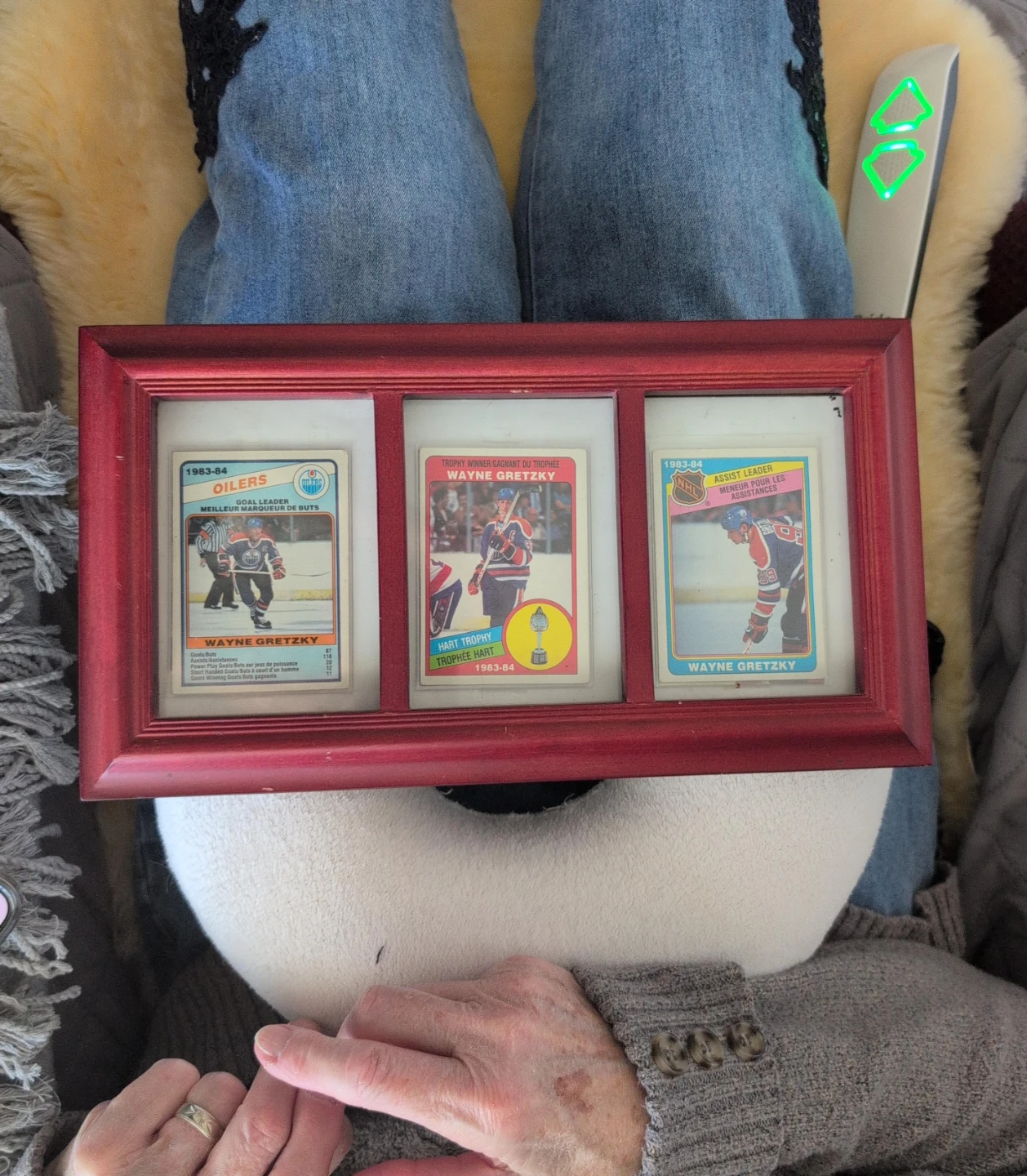 Wayne Gretzky 1983-84 Triple Hockey Card Display