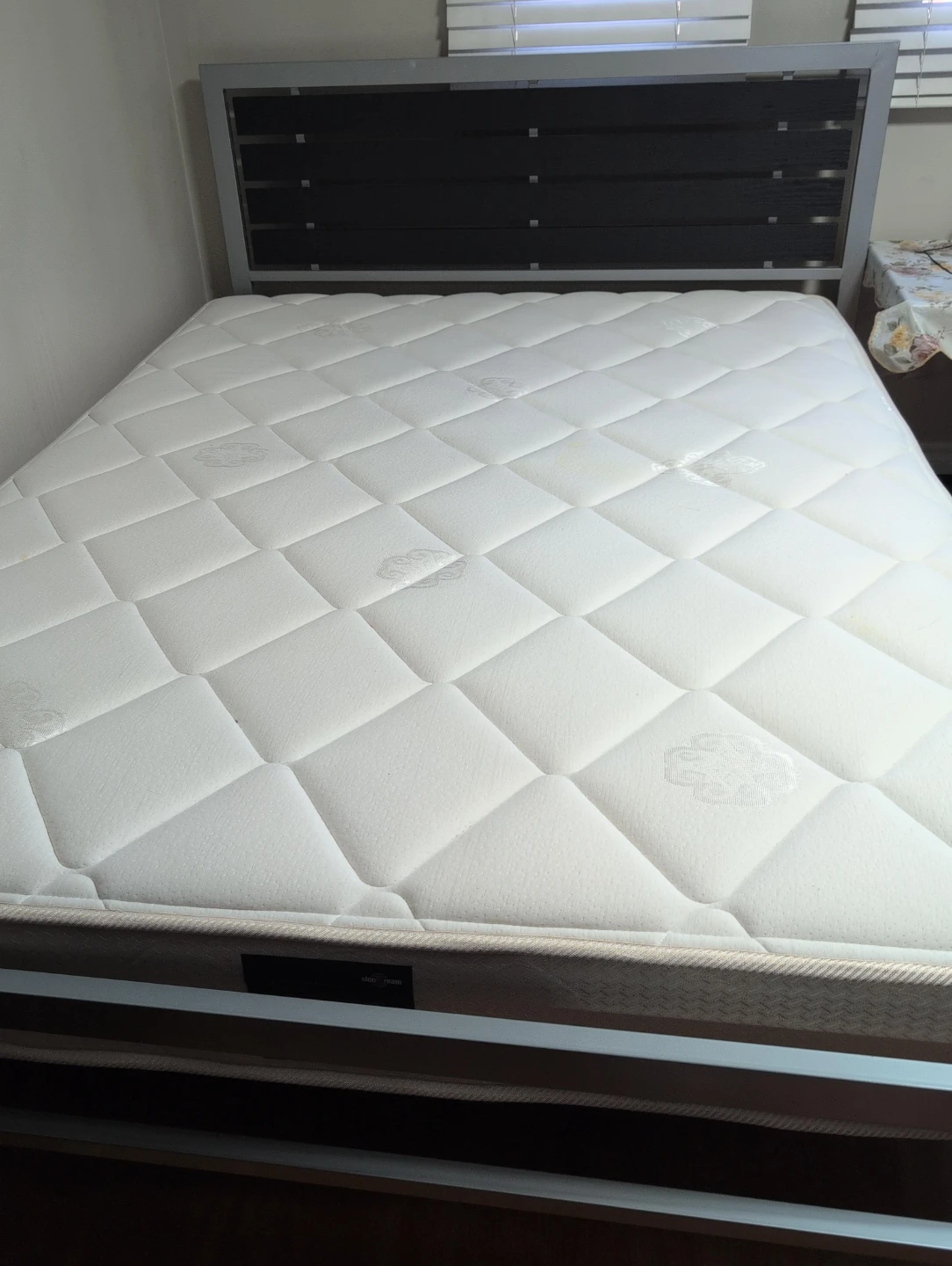 Queen Size Bed Frame with Mattress