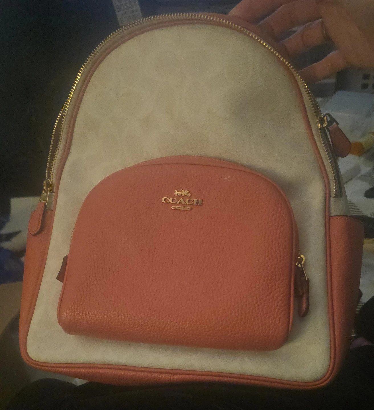 Coach Backpack with Front Pouch