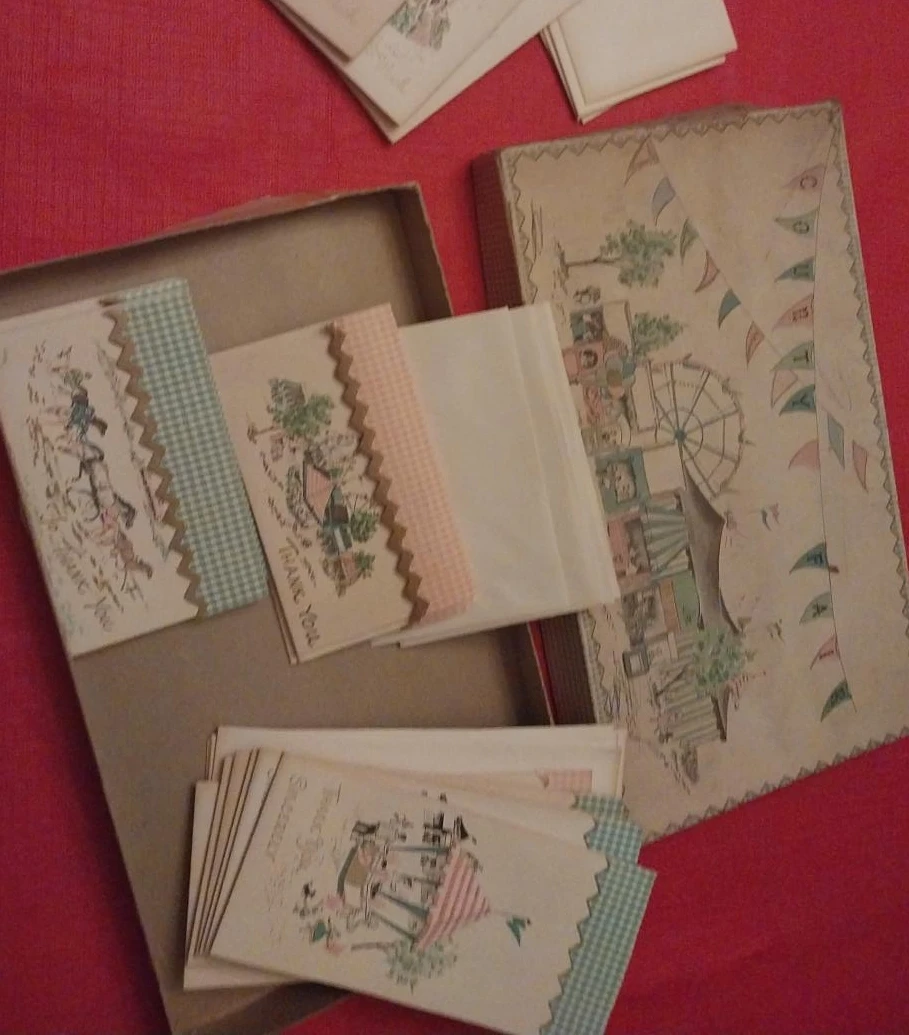 🥕Vintage Thank You Cards and Envelopes Set🥕