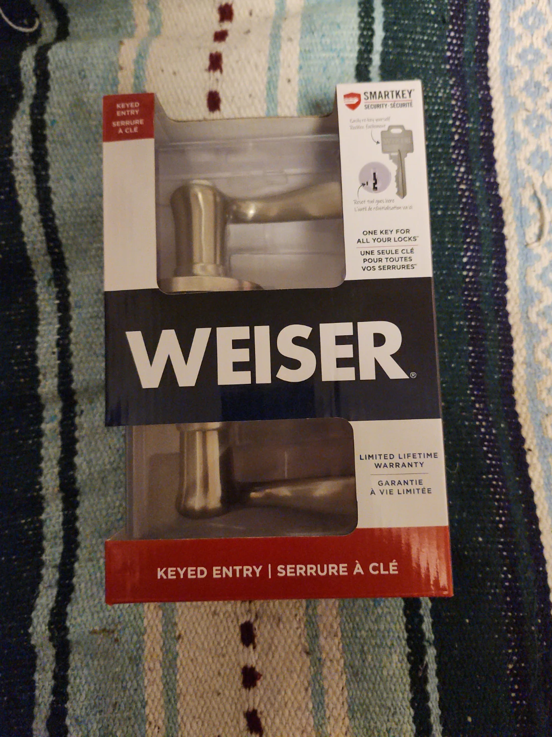 Weiser Keyed Entry Door Lever Lock with SmartKey Security