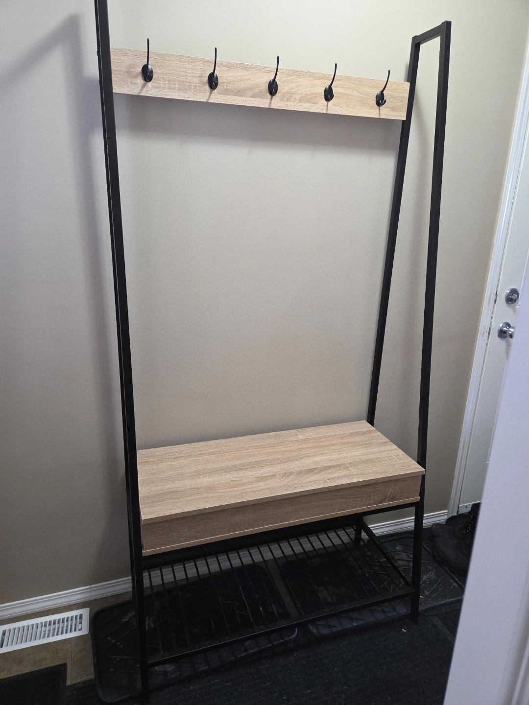 Hallway Coat Rack with Bench and Shoe Shelf