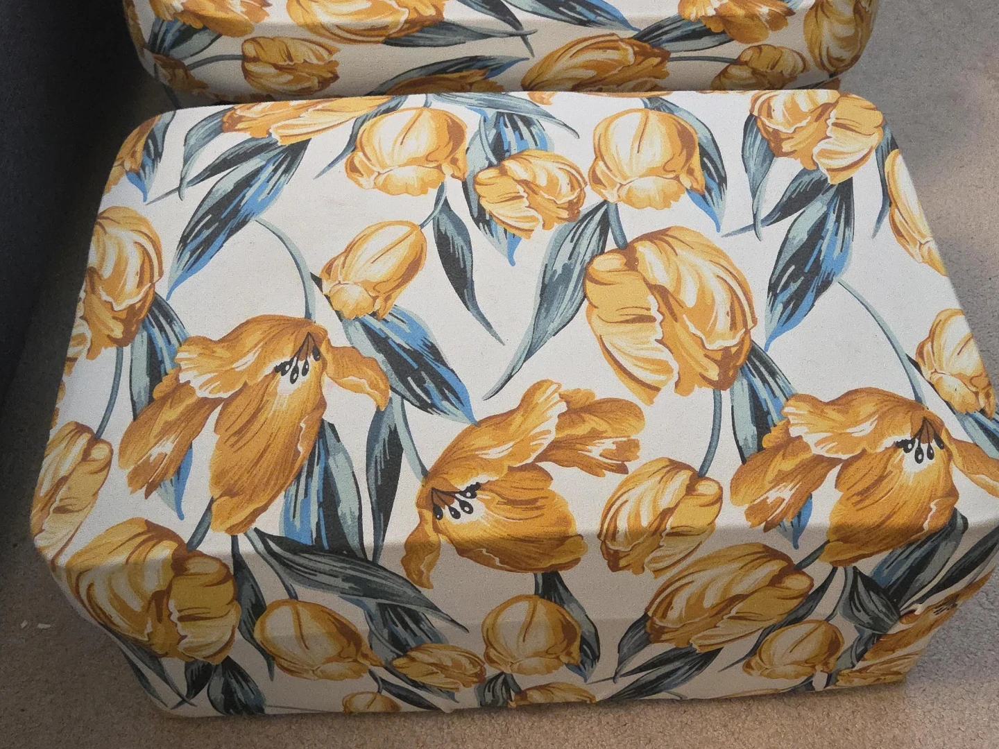Ikea Ottoman Footrest with floral cover