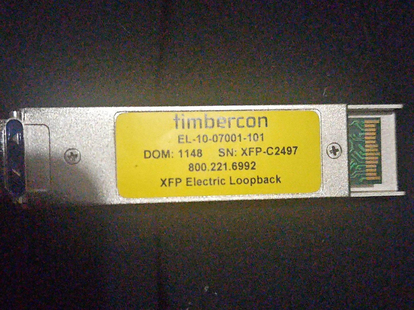 Timbercon XFP Electric Loopback EL-10-07001-101
