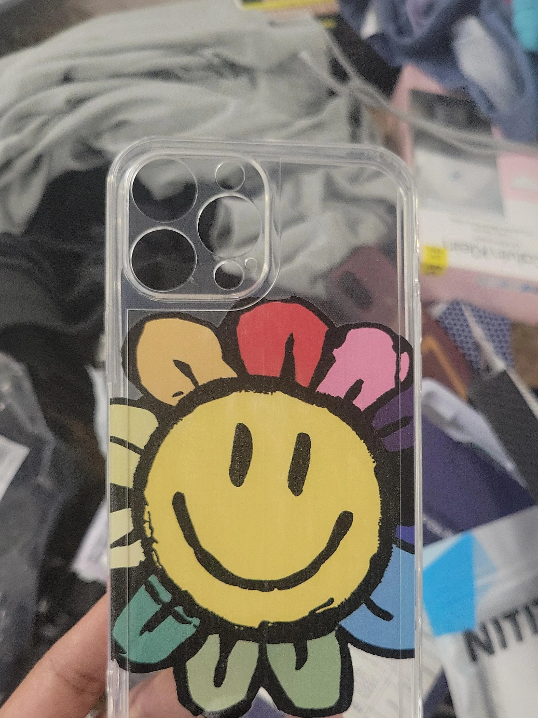 Clear Smiley Flower Phone Case