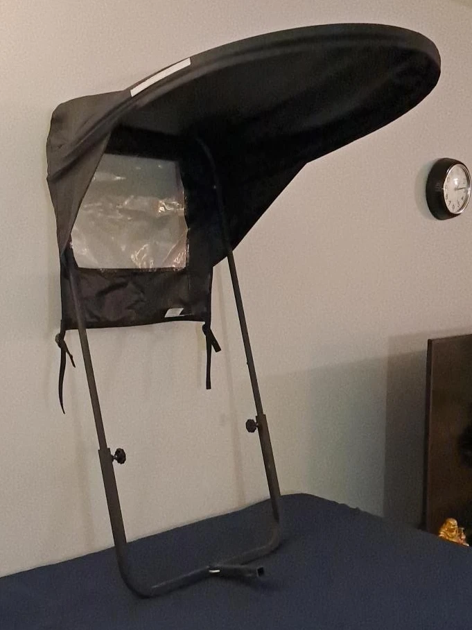 Black Baby Stroller Sun Canopy with Window