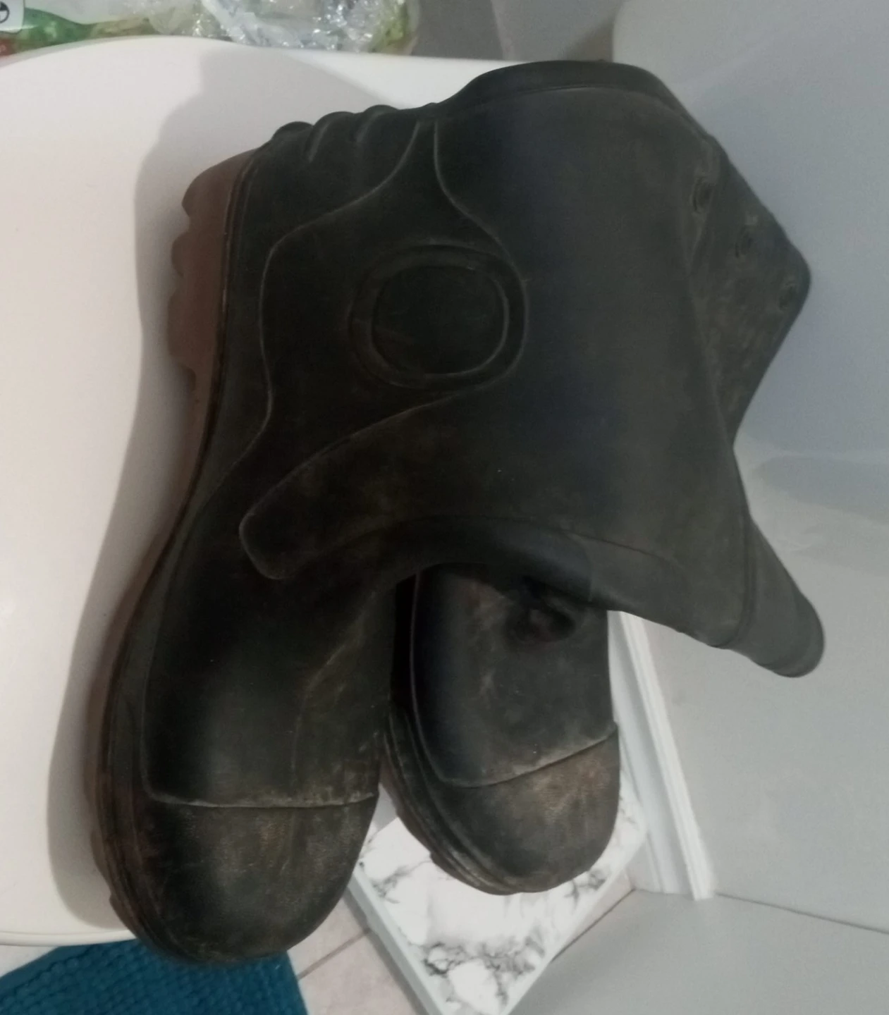 Black Rubber Work Boots