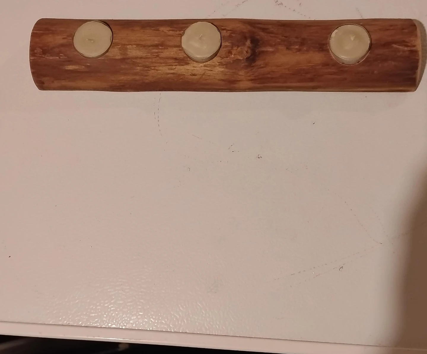 Wooden Log Tea Light Holder