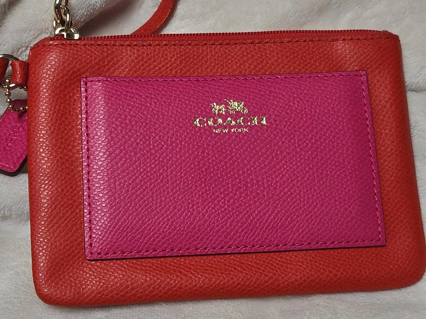 Coach Wristlet - Red and Pink
