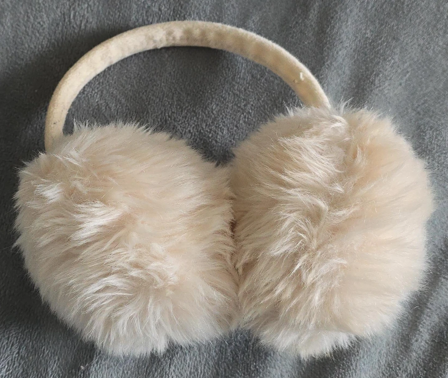 Cream Faux Fur Earmuffs