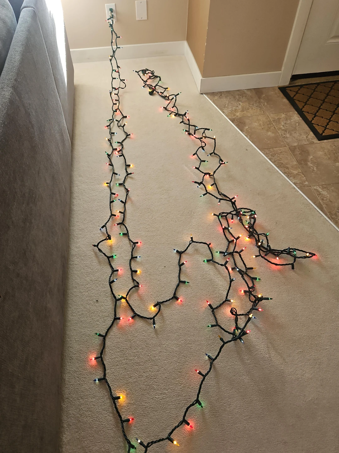 String of Multi-Coloured Christmas Lights