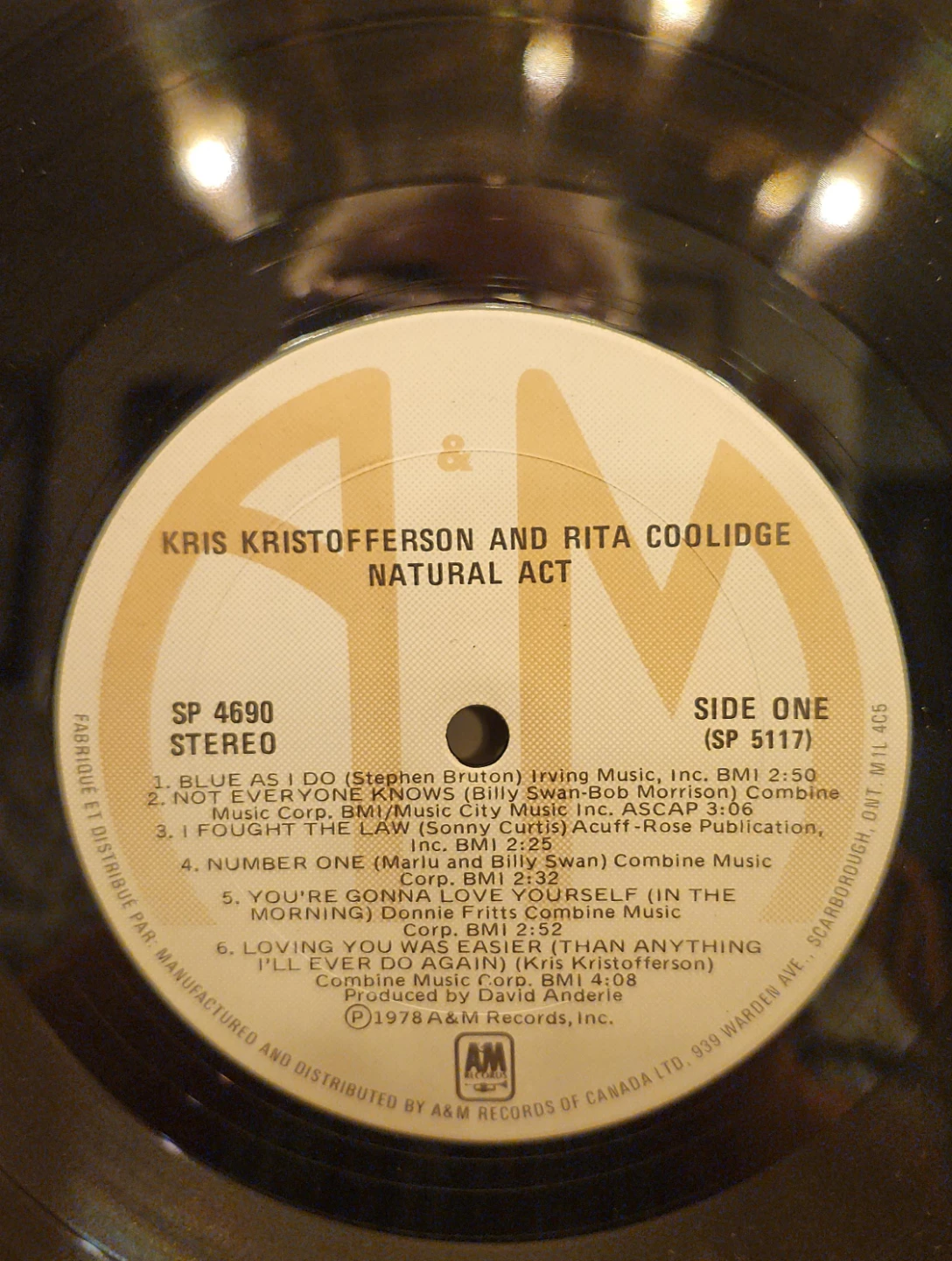 Kris Kristofferson and Rita Coolidge - Natural Act Vinyl Record