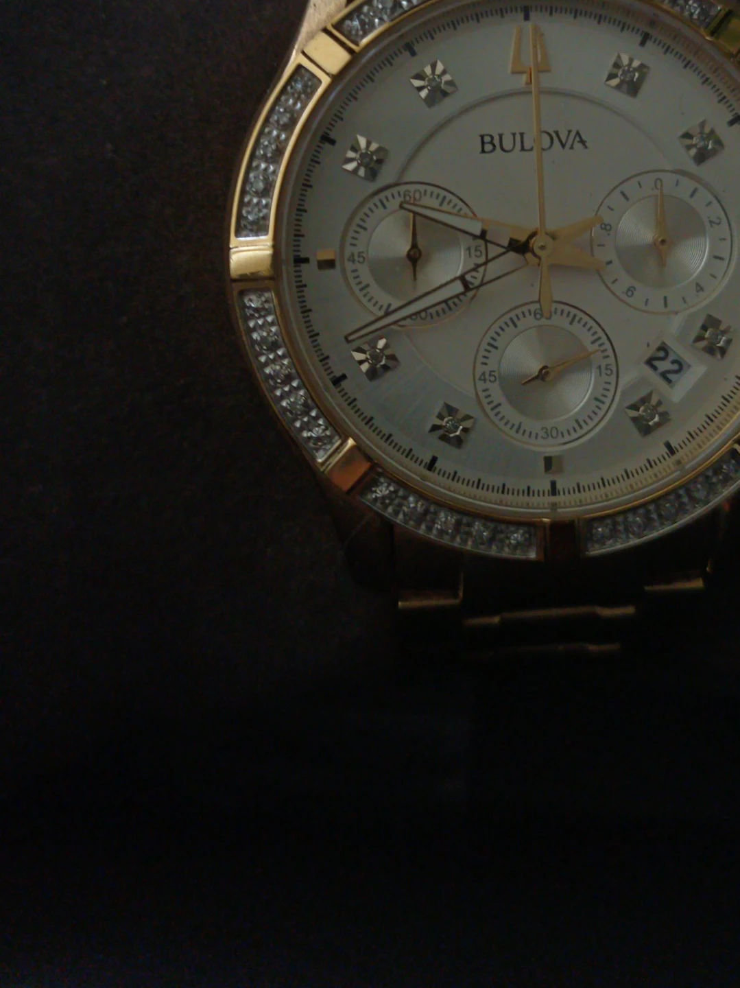 Bulova Gold-Tone Chronograph Watch with Date