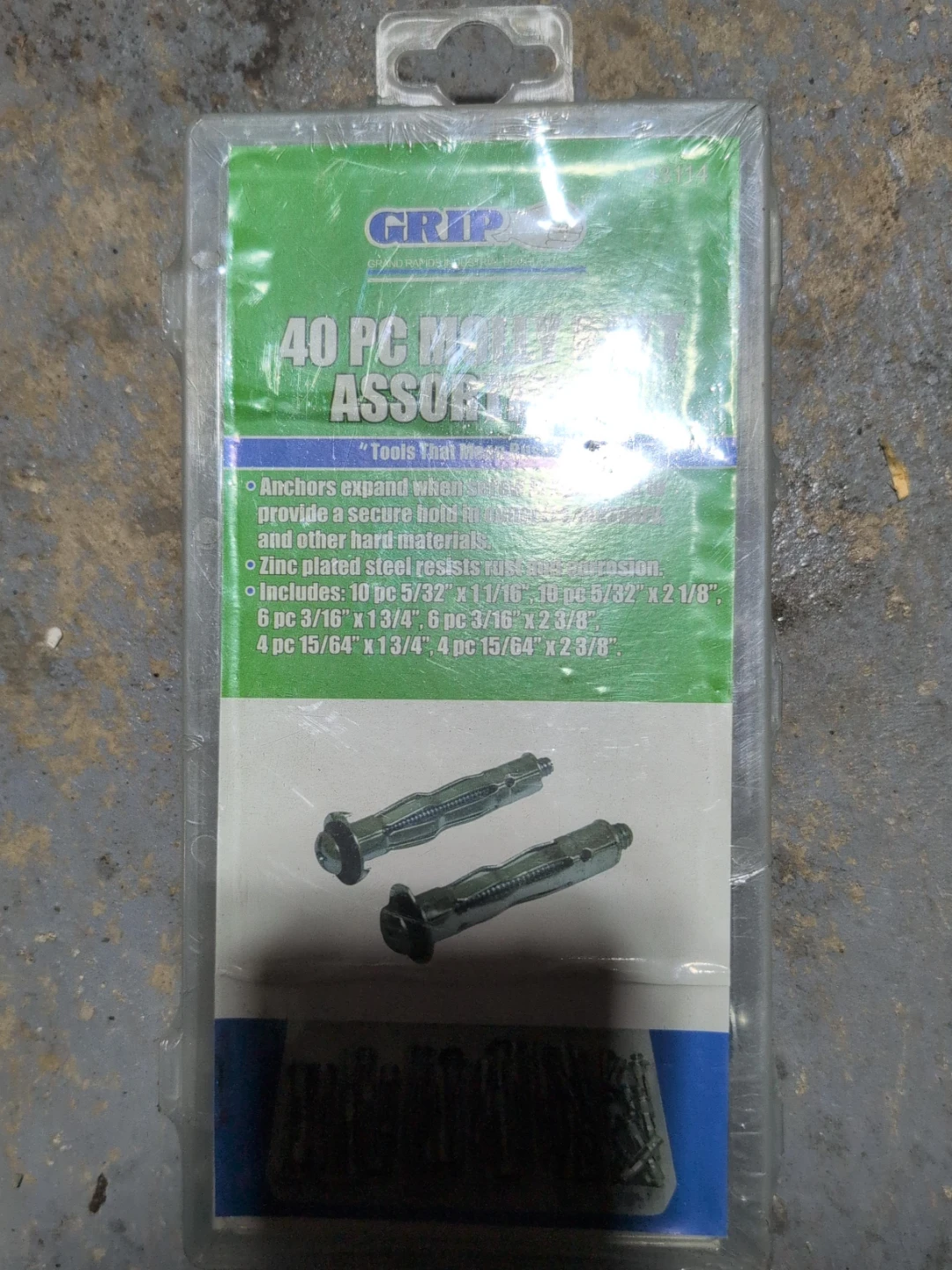 GRIP 40 PC Assorted Wall Anchors