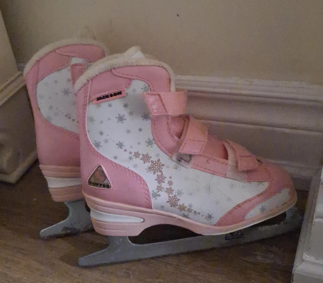 Jackson Youth Figure Ice Skates - Pink/White size 1