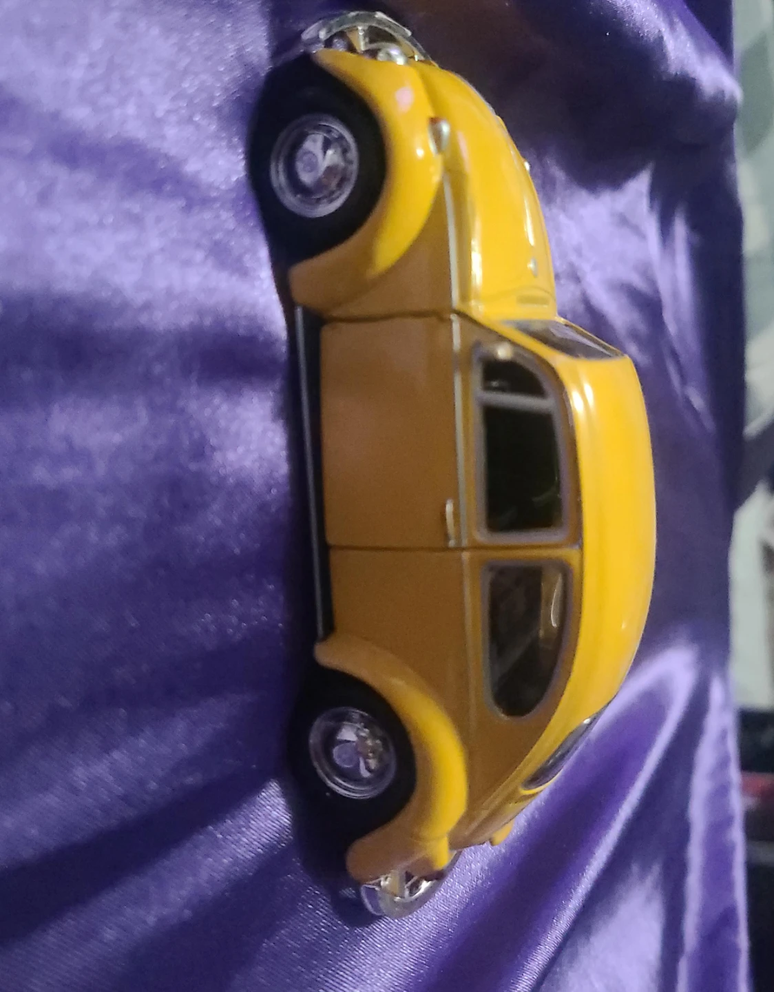 Yellow Volkswagen Beetle Toy Car