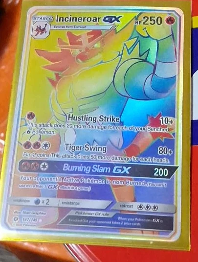 Pokemon Incineroar GX Card 147/145