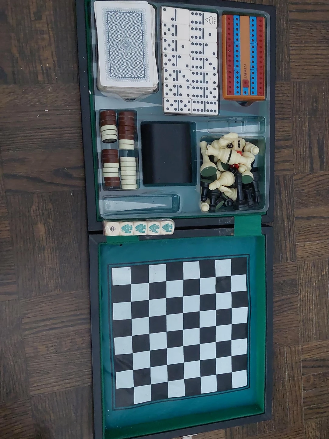 Multi-Game Set with Chess, Dominoes, Cards and More
