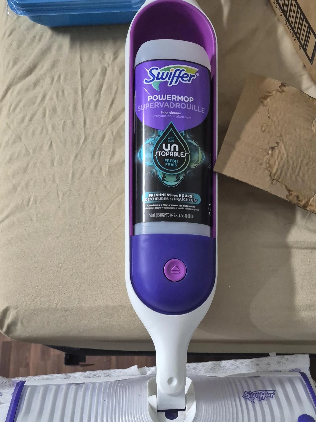 Swiffer PowerMop Wood Floor Cleaner with 8 Mopping Pads