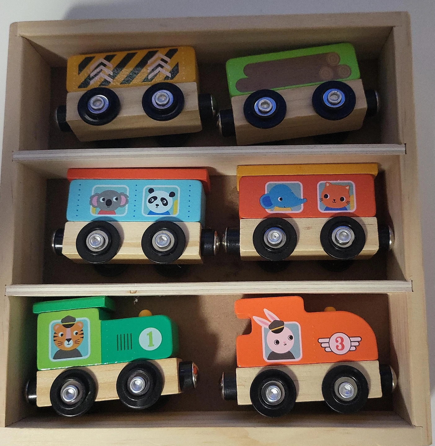 Wooden Toy Train Set