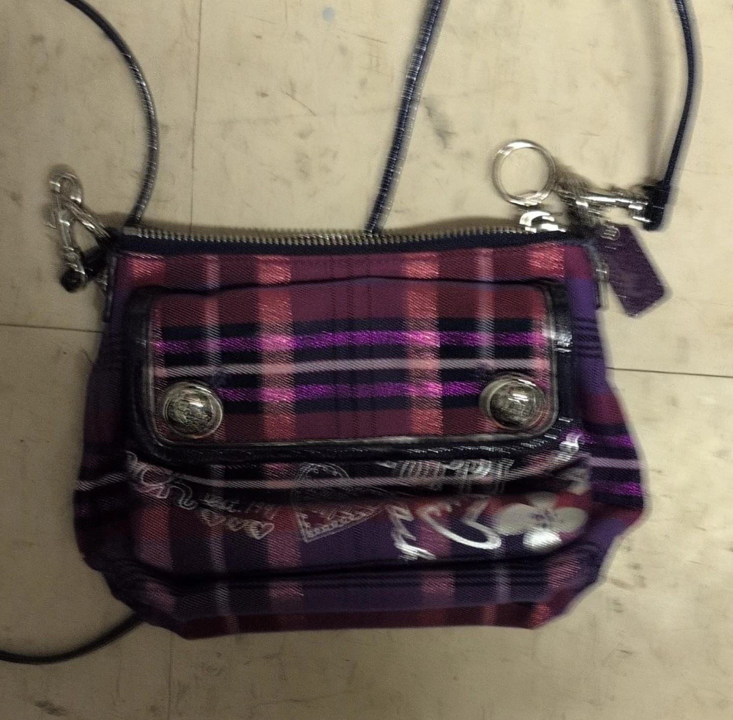Coach Plaid Crossbody Bag