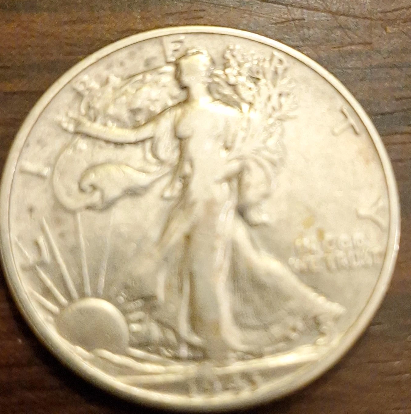 1945 Walking Liberty Silver Half Dollar Coin