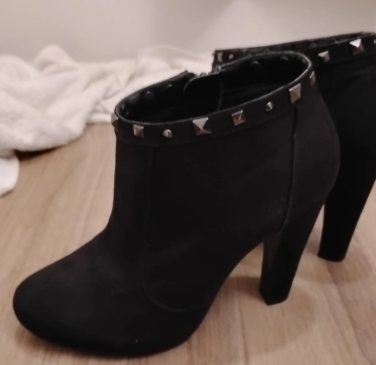 Black Studded Ankle Boots