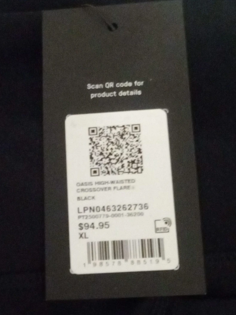 Oasis High-Waisted Crossover Flare Pants XL Black