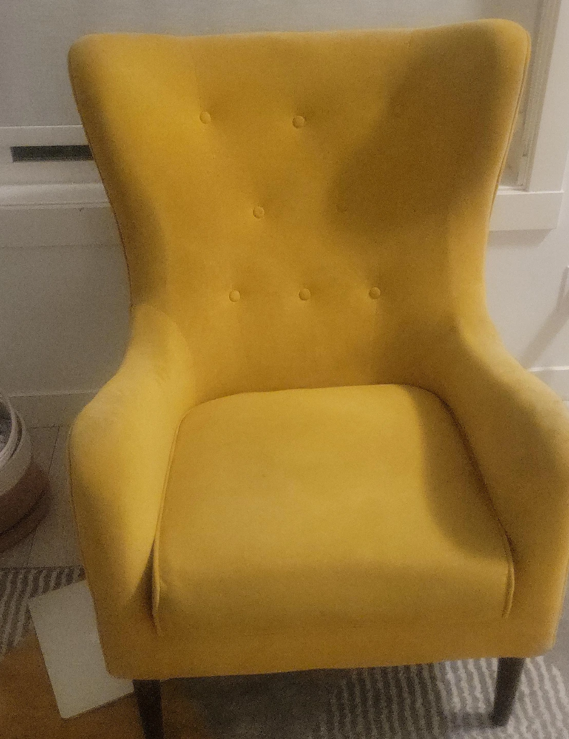 Yellow accent chair