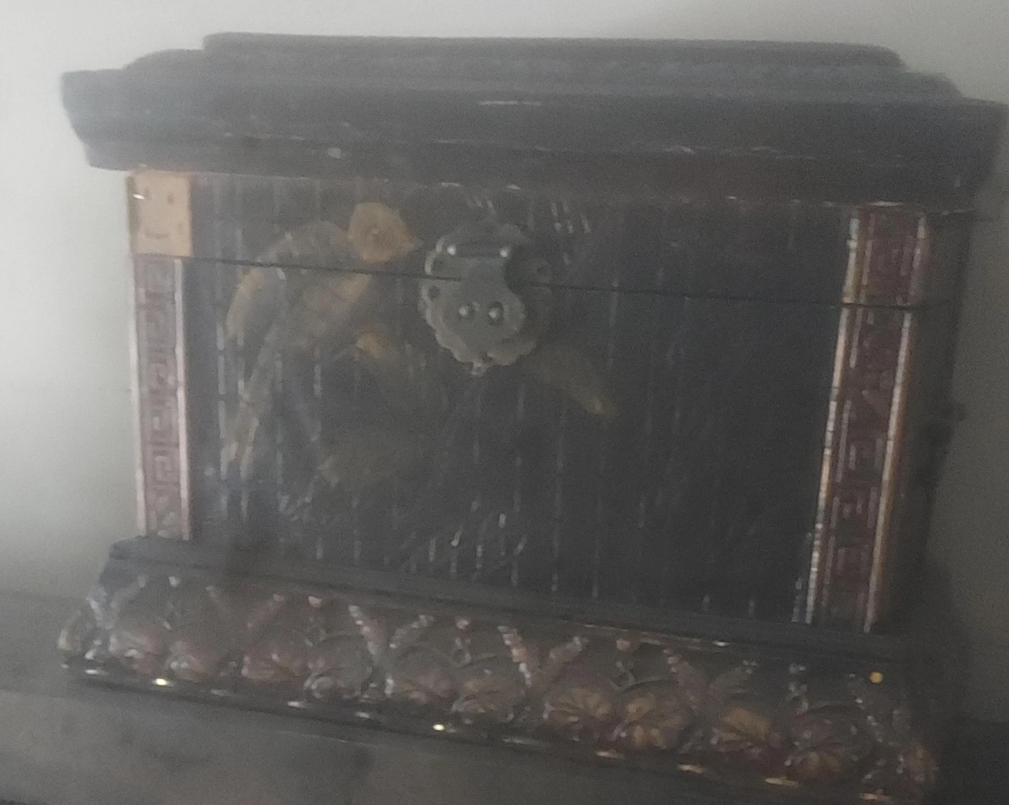 Decorative Wooden Chest with Lock