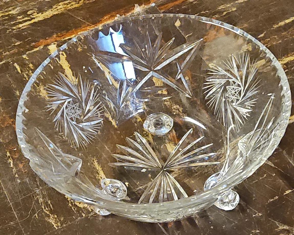 Crystal Footed Serving Bowl