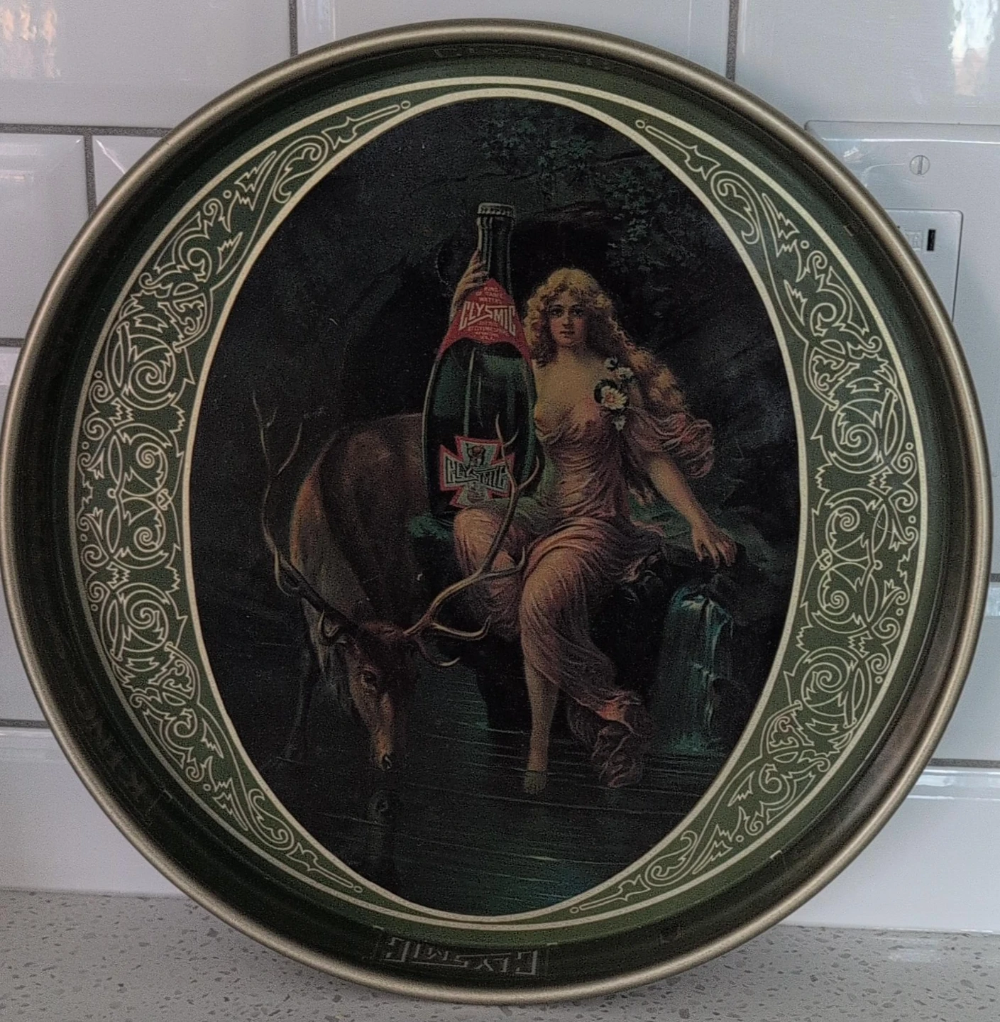 Vintage Clysmic Water Tin Tray
