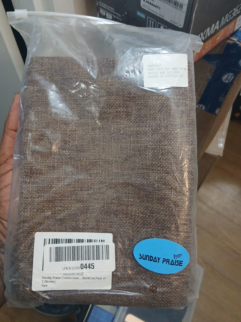 Sunday Praise Cotton-Linen Bed & Car Pack (Brown)