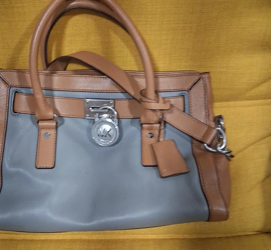 Michael Kors Tote Bag - Grey and Tan Leather